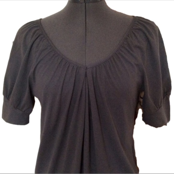 Bcbgmaxazria Sweet V-neck gray top with raglan banded sleeves Size S - Picture 1 of 4